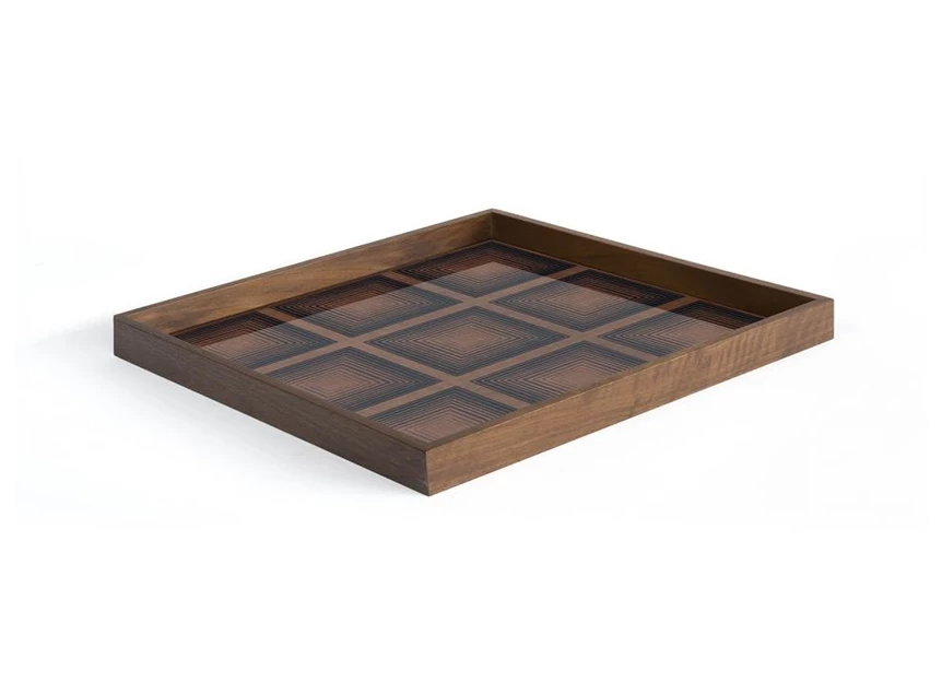 20920 Ethnicraft Ink Square Tray L 51x51cm Schuin