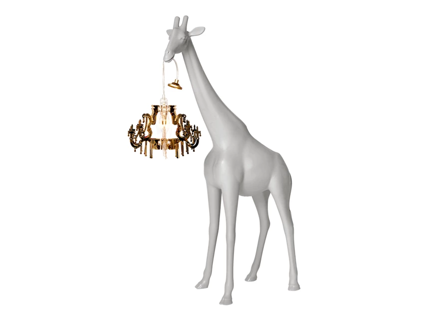 Zijkant Tafellamp Giraffe in Love XS Cold Sand 28001CS Qeeboo