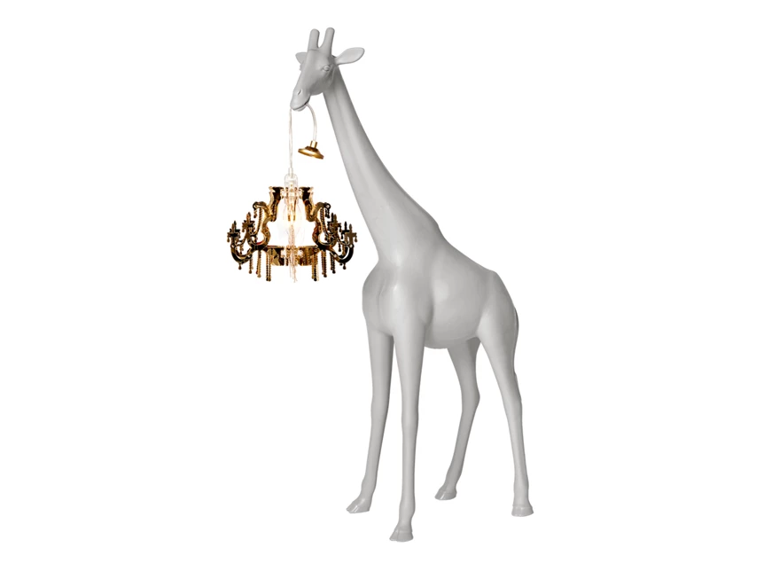 Zijkant Tafellamp Giraffe in Love XS Cold Sand 28001CS Qeeboo