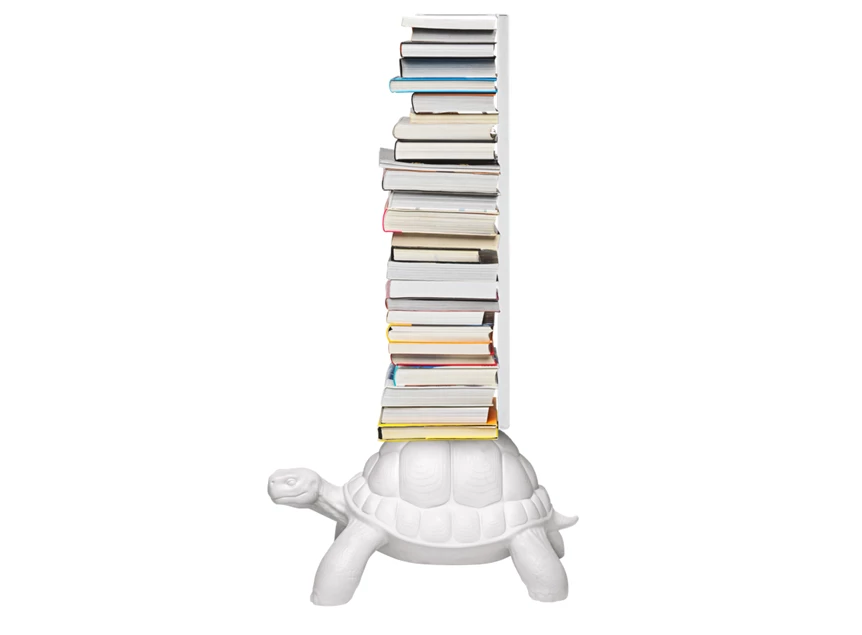 Zijkant Boekenrek Turtle Carry Bookcase White 36002WH Qeeboo