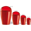5777583 Koziol Del S solid raspberry red swing-top vuilnisbakje 5L groottes