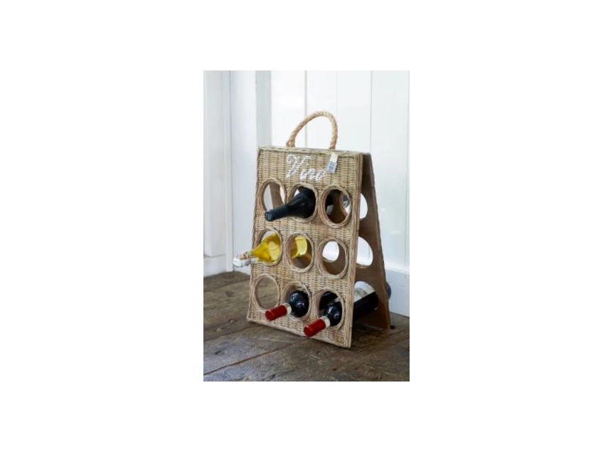 323760 rustic rattan vino bottle board wijnrek Rivièra Maison RM in gebruik