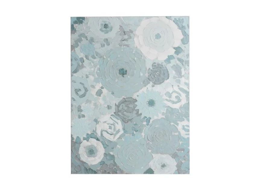83555 J-line Jolipa schilderij bloemen abstract muntgroen