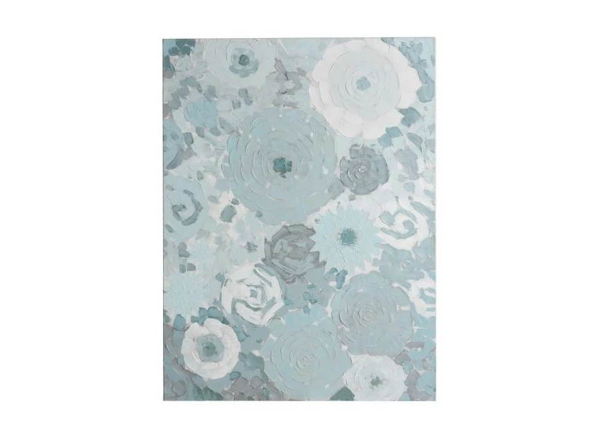 83555 J-line Jolipa schilderij bloemen abstract muntgroen