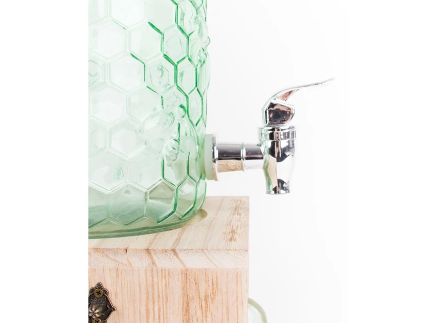 bergers set country dispenser + 4 mason jars green groen honingraad design 