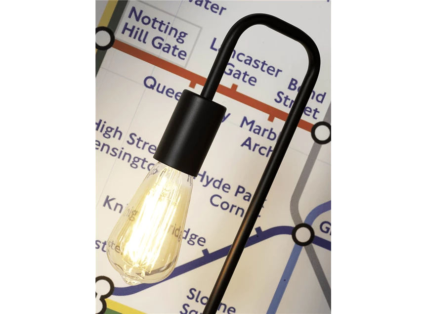 London lijnen verlichting it's about romi E27 40W tafellamp bureaulamp ijzer zwart metro industrieel