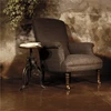 Dalmore chair fauteuil tetrad harris tweed stof wielen mahonie poten engelse stijl