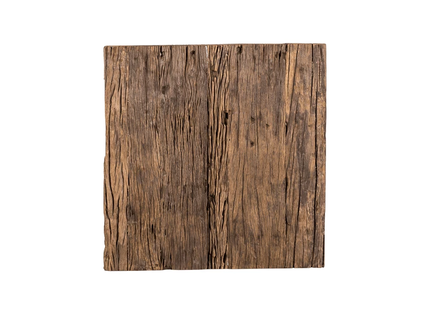 Kensington bijzettafel 9852 gerecycleerd houten blad rvs stalen kruispoot 60cm richmond interiors