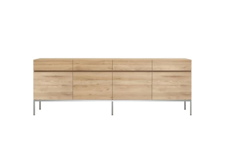 Oak Ligna Sideboard 50951 dressoir massief eik hout RVS metaal modern design Ethnicraft	