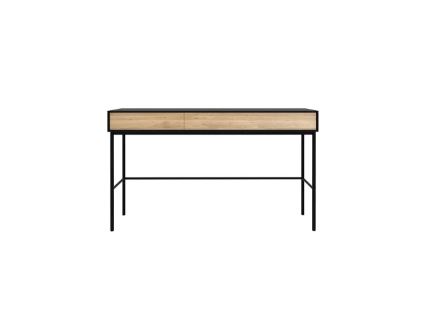 Oak Blackbird Desk 51478 bureau massiek eik hout zwart modern design Ethnicraft