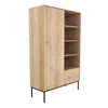 Zijkant Oak Whitebird Storage Cupboard 51469 legkast lade massief eik hout metaal modern design Ethnicraft	