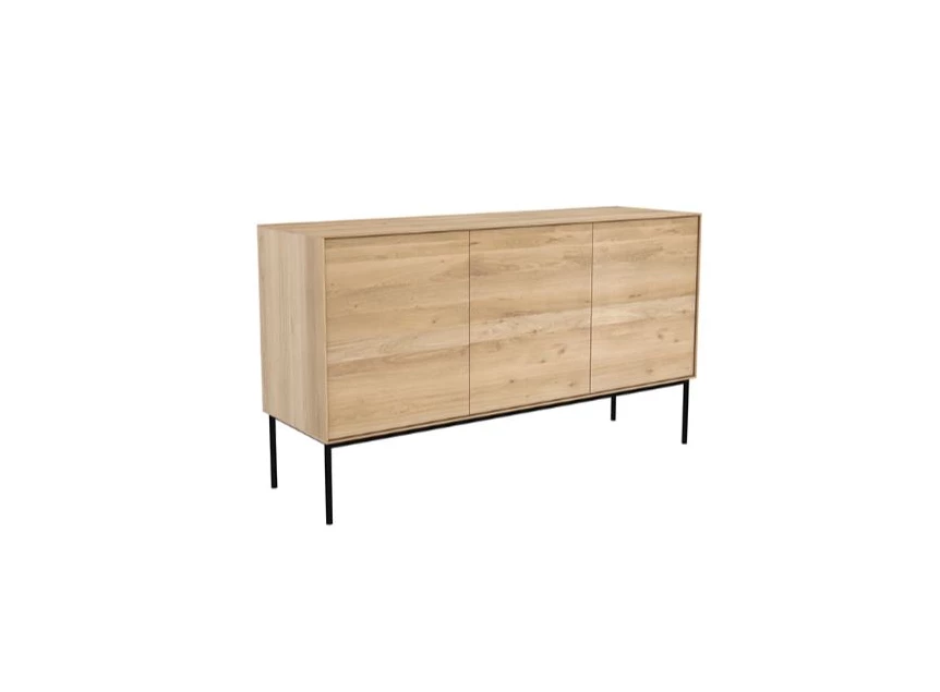 Zijkant Oak Whitebird Sideboard 51464 dressoir massief eik hout metaal modern design Ethnicraft	