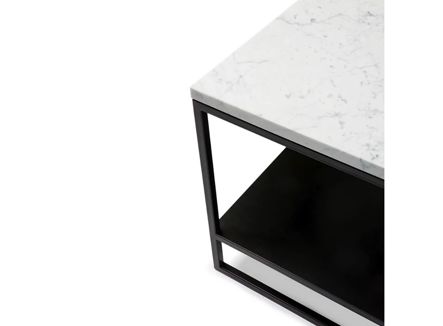 Detail frame Stone Coffee Table 60073 salontafel rechthoekig marble marmer carrara modern design Ethnicraft