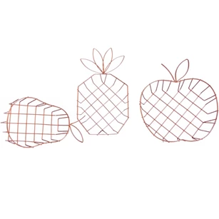bergers fruitmanden set van 3 ananas appel peer