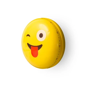 Emoji keukenwekker magneet rond smiley geel uitstekende tong balvi B26629 keukenhulp magnetic timer bergers