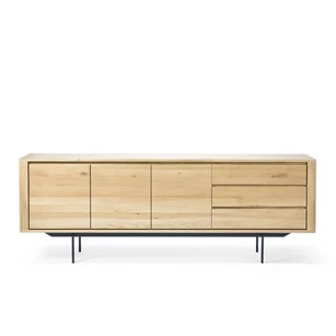 Oak shadow Sideboard dressoir massief eik hout zwart metaal 51386 Ethnicraft modern design