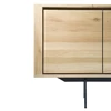 Detail Oak shadow Sideboard dressoir massief eik hout zwart metaal 51386 Ethnicraft modern design