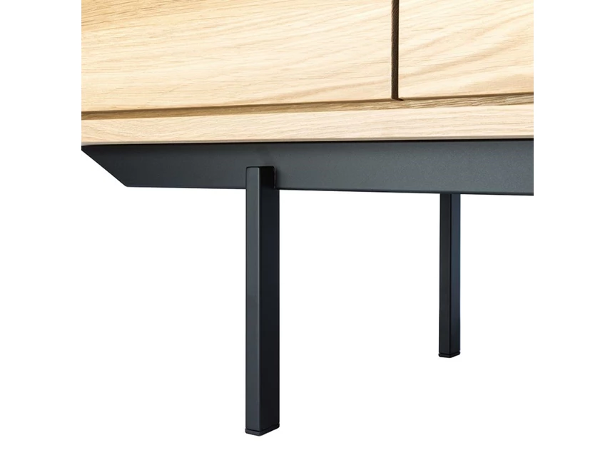 Poot Oak shadow Sideboard dressoir massief eik hout zwart metaal 51386 Ethnicraft modern design