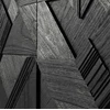 Detail zijkant Teak Graphic Sideboard dressoir zwart metaal 10061 Ethnicraft modern design	