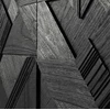 Detail zijkant Teak Graphic Sideboard dressoir zwart metaal 10061 Ethnicraft modern design	