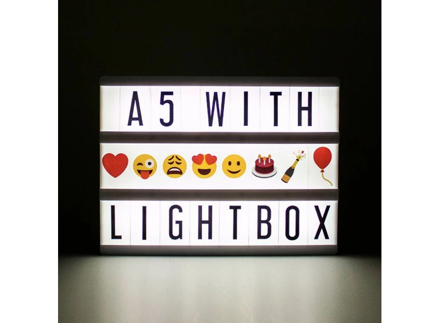 LTBOX-B-A5 Bergers Lightbox A5 incl. letters Sfeer donker