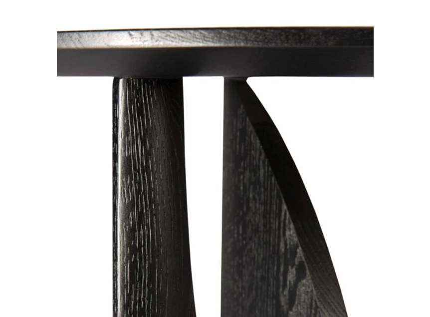 Detail Oak Geometric Side Table 50536 bijzettafel black zwart massief eik hout modern design Ethnicraft