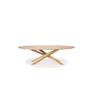 Oak Mikado Coffee Table 50544 salontafel massief eik hout oval ovaal elyps modern design Ethnicraft	