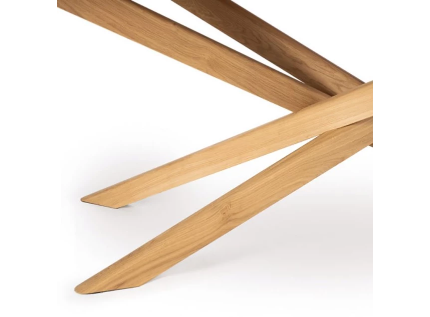 Detail Oak Mikado Coffee Table 50542 salontafel massief eik hout round rond  modern design Ethnicraft	