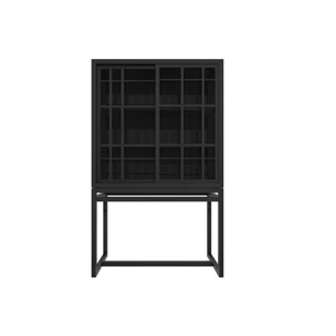 Oak Burung Storage Cupboard 12345 sliding doors schuifdeuren black zwart massief eik hout modern design Ethnicraft	