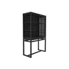 Zijkant Oak Burung Storage Cupboard 12345 sliding doors schuifdeuren black zwart massief eik hout modern design Ethnicraft	