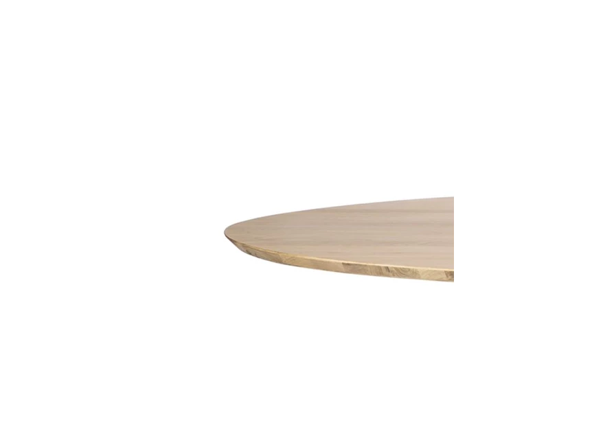 Detail blad Oak Mikado Dining Table 50178 eettafel tafel oval ovaal elyps massief eik hout modern design Ethnicraft