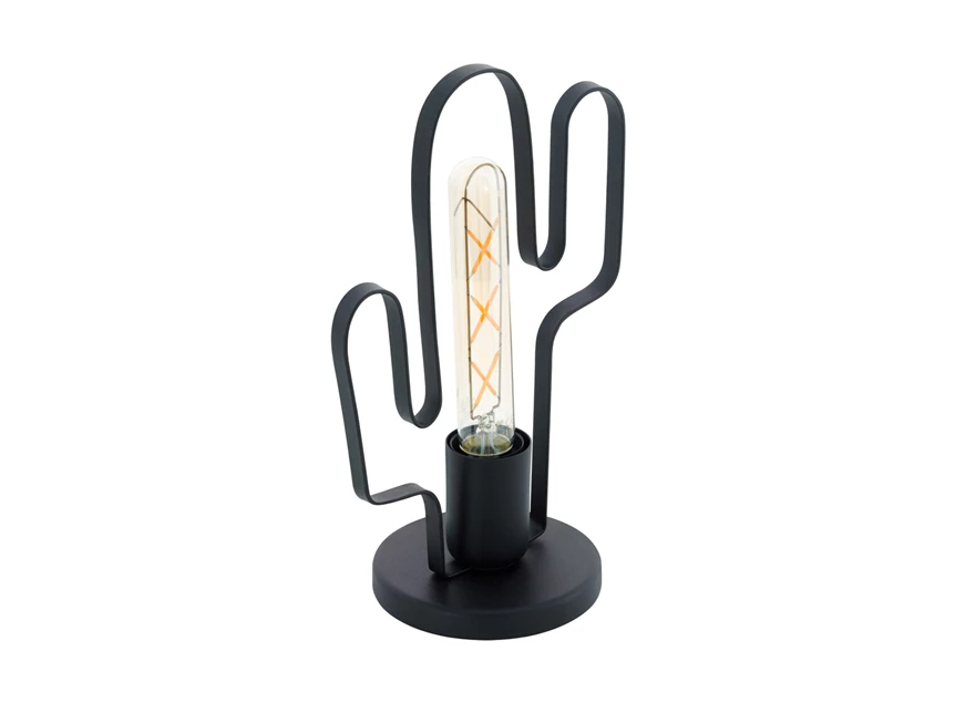 Coldfield 49907 kaktus zwart metaal eglo tafellamp led
