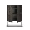 Open Teak Tabwa Storage Cupboard 12184 Ancestors Afrika etnisch legkast hout metaal zwart modern design Ethnicraft	