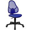 Open Art Junior topstar bureaustoel zwart blauw 71430S18 verstelbaar wielen hoogte  rugleuning mesh