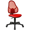 Open Art Junior topstar bureaustoel zwart rood 71430S01 verstelbaar wielen hoogte rugleuning mesh