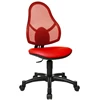 Open Art Junior topstar bureaustoel zwart rood 71430S01 verstelbaar wielen hoogte rugleuning mesh