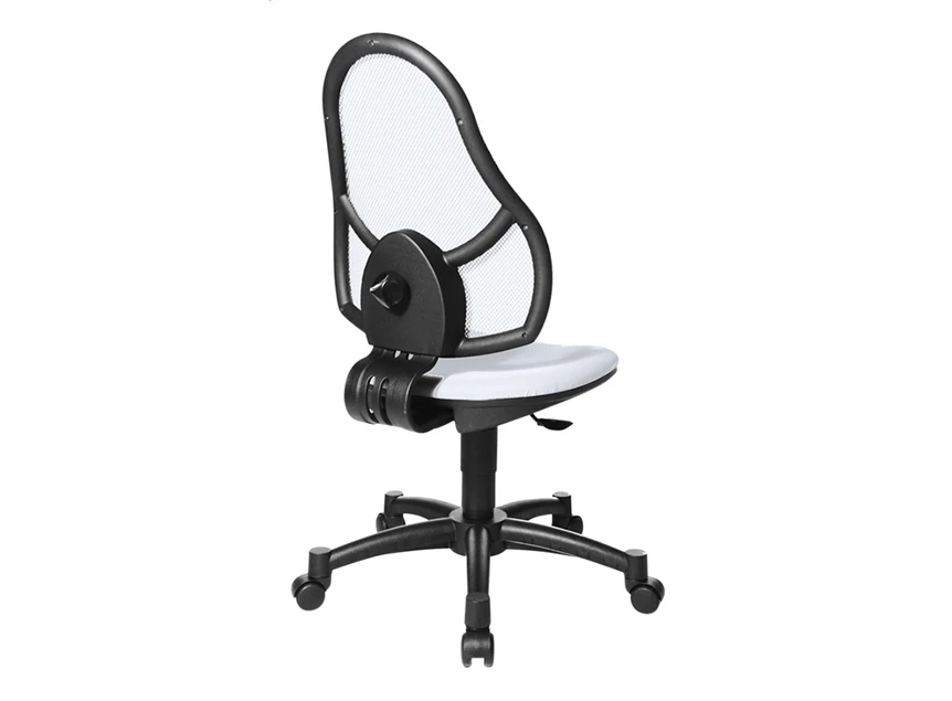 Open Art Junior topstar bureaustoel zwart wit 71430S03 hoogte rugleuning mesh verstelbaar wielen