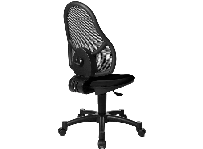 Open Art Junior topstar bureaustoel zwart verstelbaar 71430S03 wielen hoogte rugleuning mesh