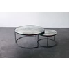 Sfeerfoto Clear Nesting Coffee Table 20722 Notre Monde glas metaal zwart	