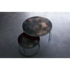 Sfeerfoto Bronze Nesting Coffee Table 20700 Notre Monde glas metaal zwart	