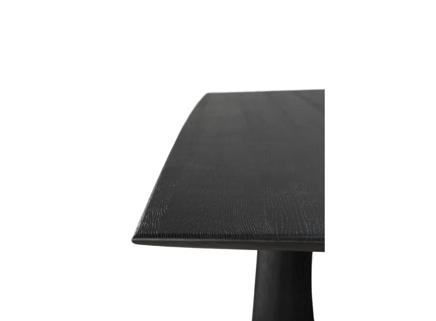 Bladrand Oak Geometric Black Dining Table 55014 Ethnicraft