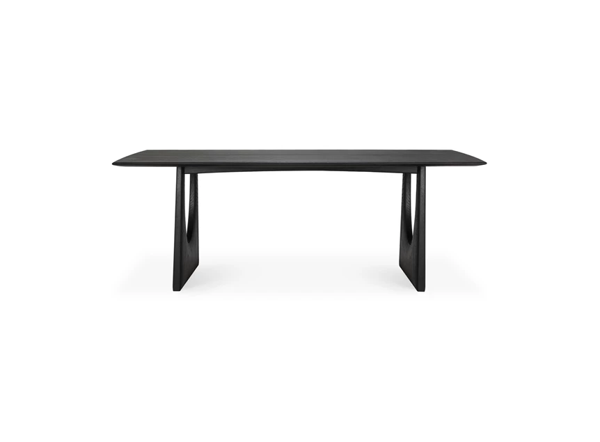 Front Oak Geometric Black Dining Table 53058 Ethnicraft