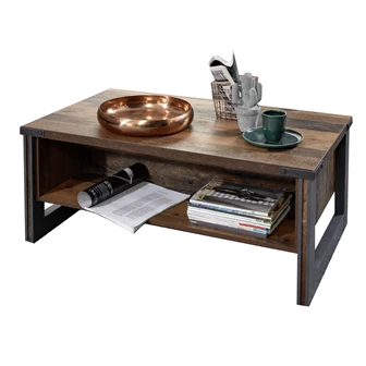 Prima 1868-108-23 trendteam industrieel old wood finish hout matera salontafel coffee table