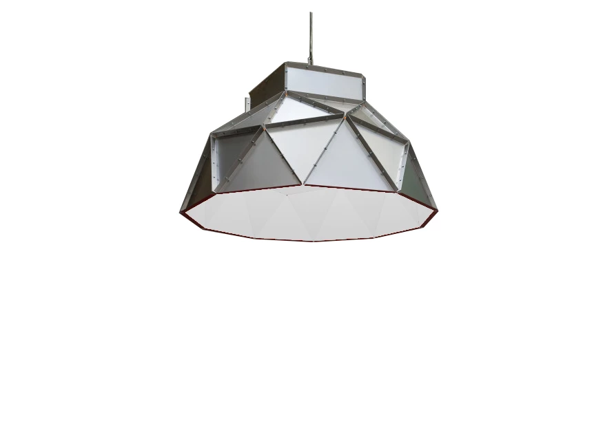 Apollo white hanglamp wit space Dark at Night modern design