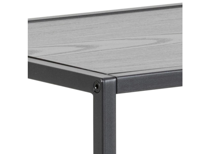 93702 seaford console zwart metaal hout actona detail
