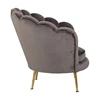 Perla richmond interiors s4439 schelp fauteuil bijzetzetel rvs goudkleurig stone velvet