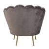 Perla richmond interiors goudkleurig stone velvet s4439 schelp fauteuil bijzetzetel rvs