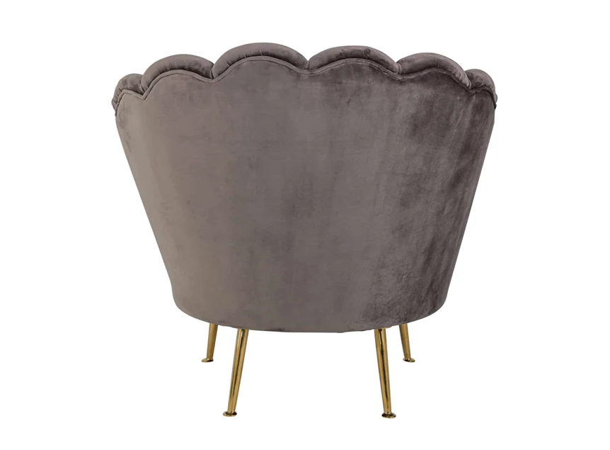 Perla richmond interiors goudkleurig stone velvet s4439 schelp fauteuil bijzetzetel rvs