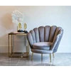 Perla richmond interiors rvs goudkleurig s4439 schelp fauteuil bijzetzetel