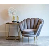 Perla rust velvet richmond interiors s4439 schelp goudkleurig fauteuil bijzetzetel rvs